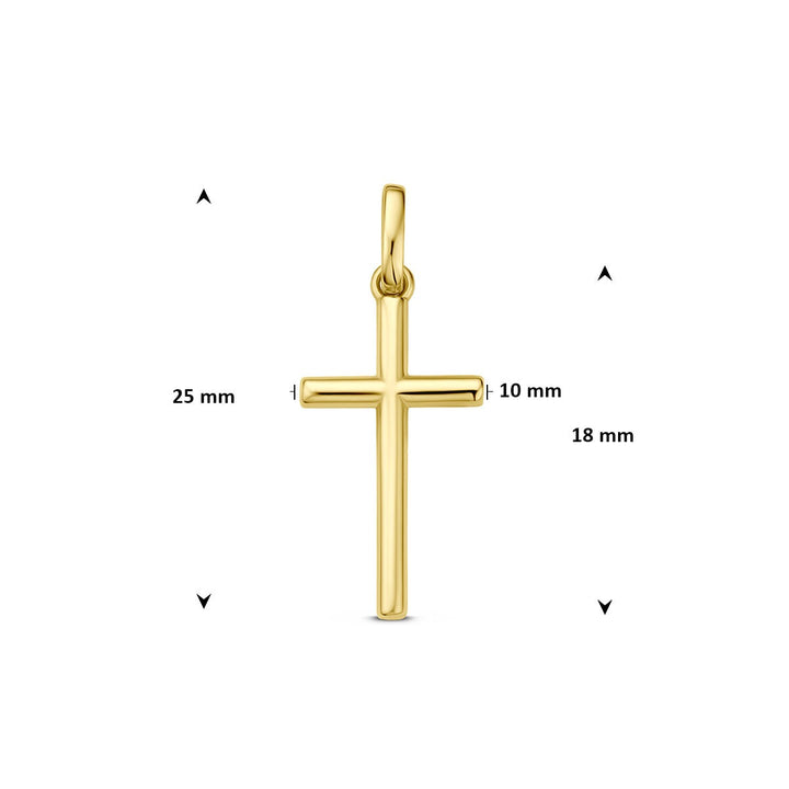 9k Geelgouden kruishanger