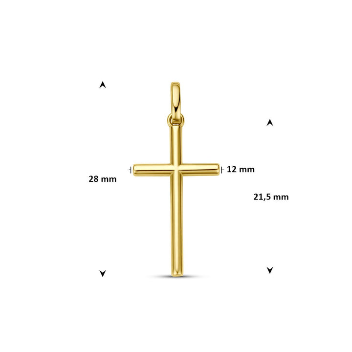 9k Geelgouden kruishanger