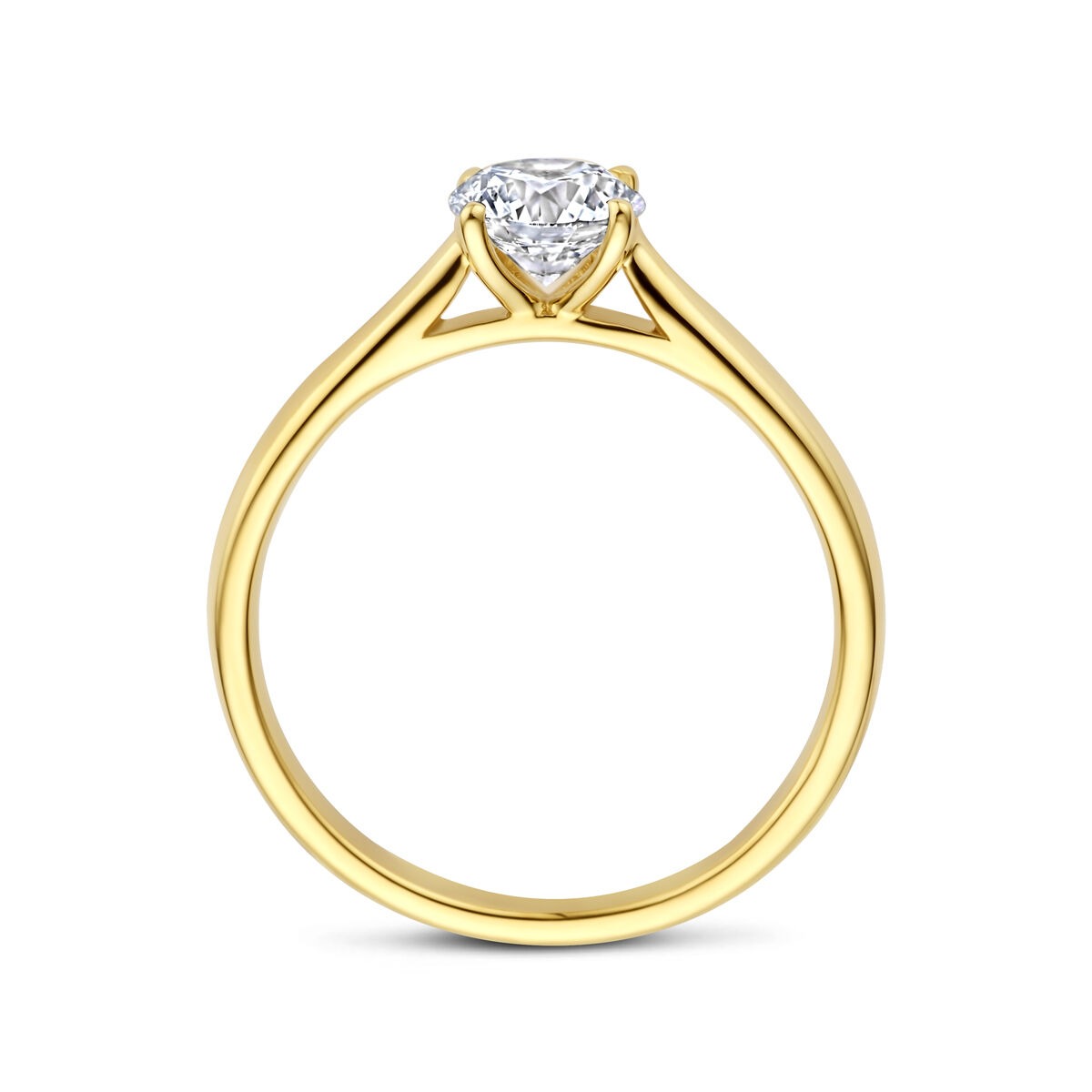 Bague en or jaune 14k avec diamant lab grown 0.75ct