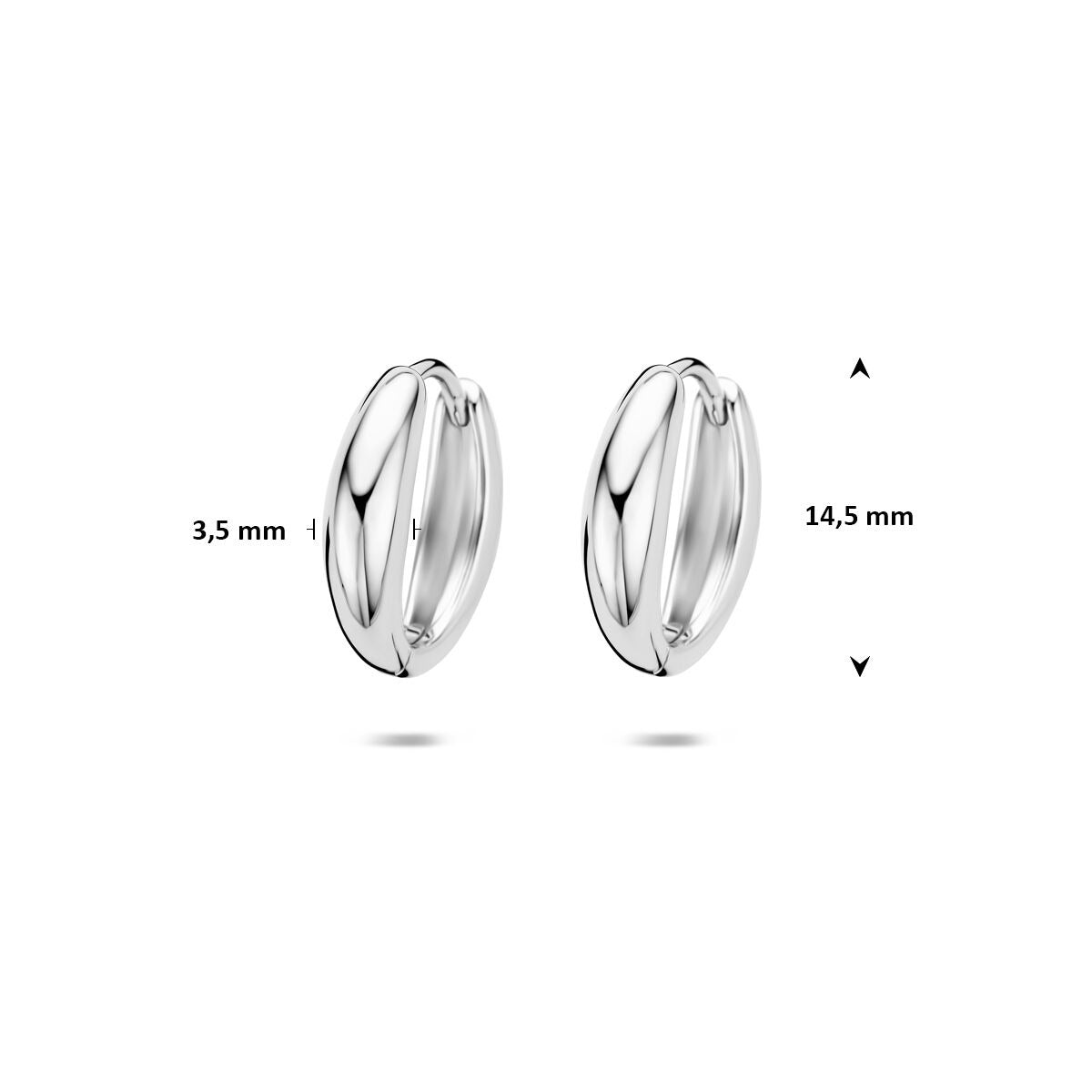 Créoles en argent rhodié