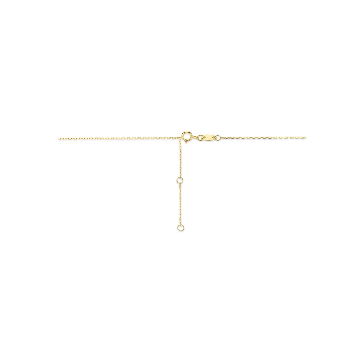 Collier en or jaune 14k avec pierres précieuses synthétiques