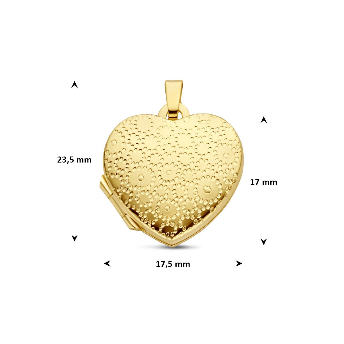 médaillon en or jaune 14k en forme de cœur avec gravure – romantisme et souvenir en un
