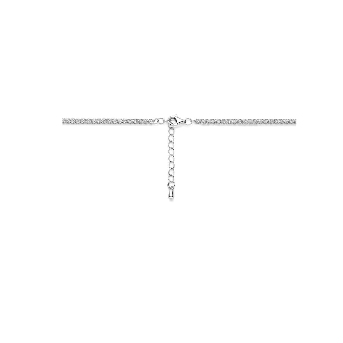 Collier en argent avec zircone – rhodié argent 925