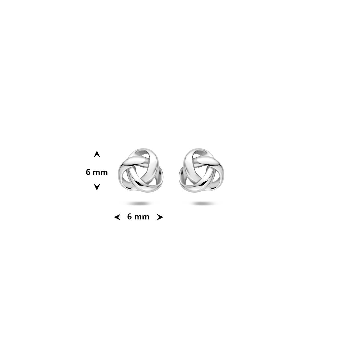 Puces d'oreilles argent rhodiées nœud