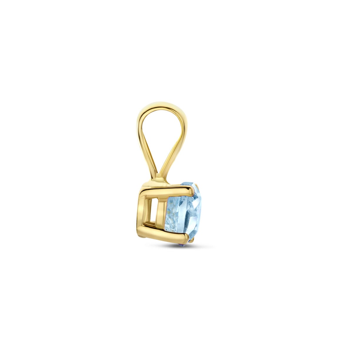 Pendentif en or jaune 14k avec topaze bleue