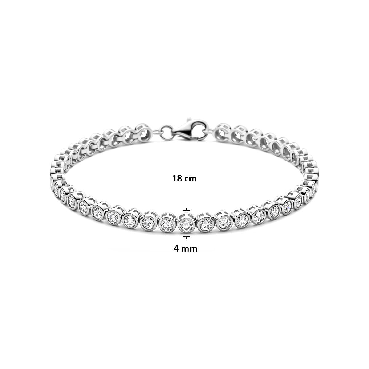 Bracelet pour enfant en argent avec zircone – argent rhodié 925