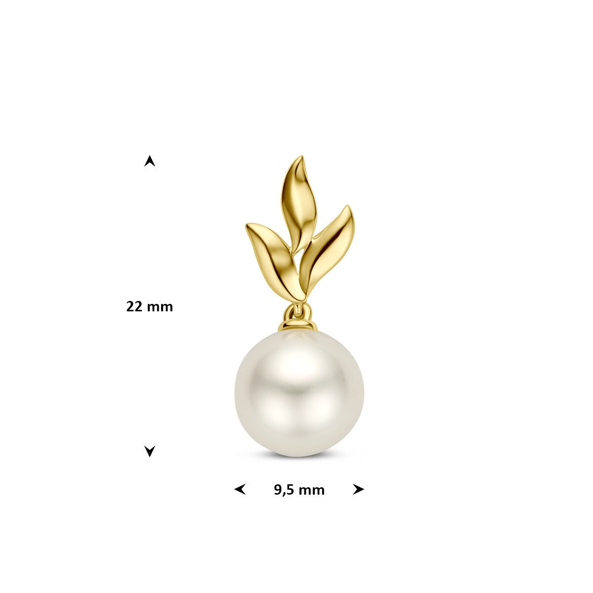 pendentif en or jaune avec perle