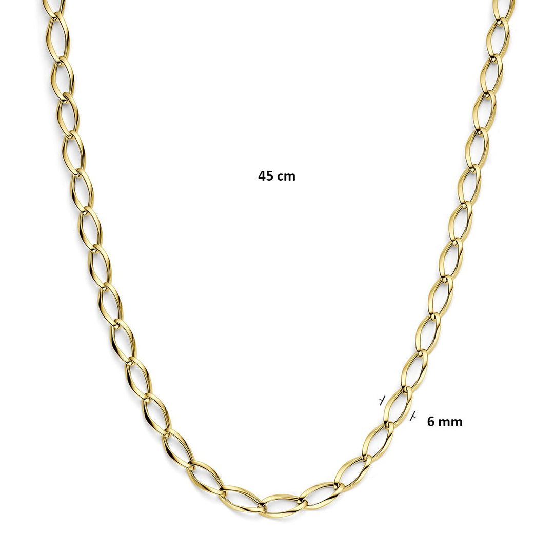 9k Geelgouden anker collier