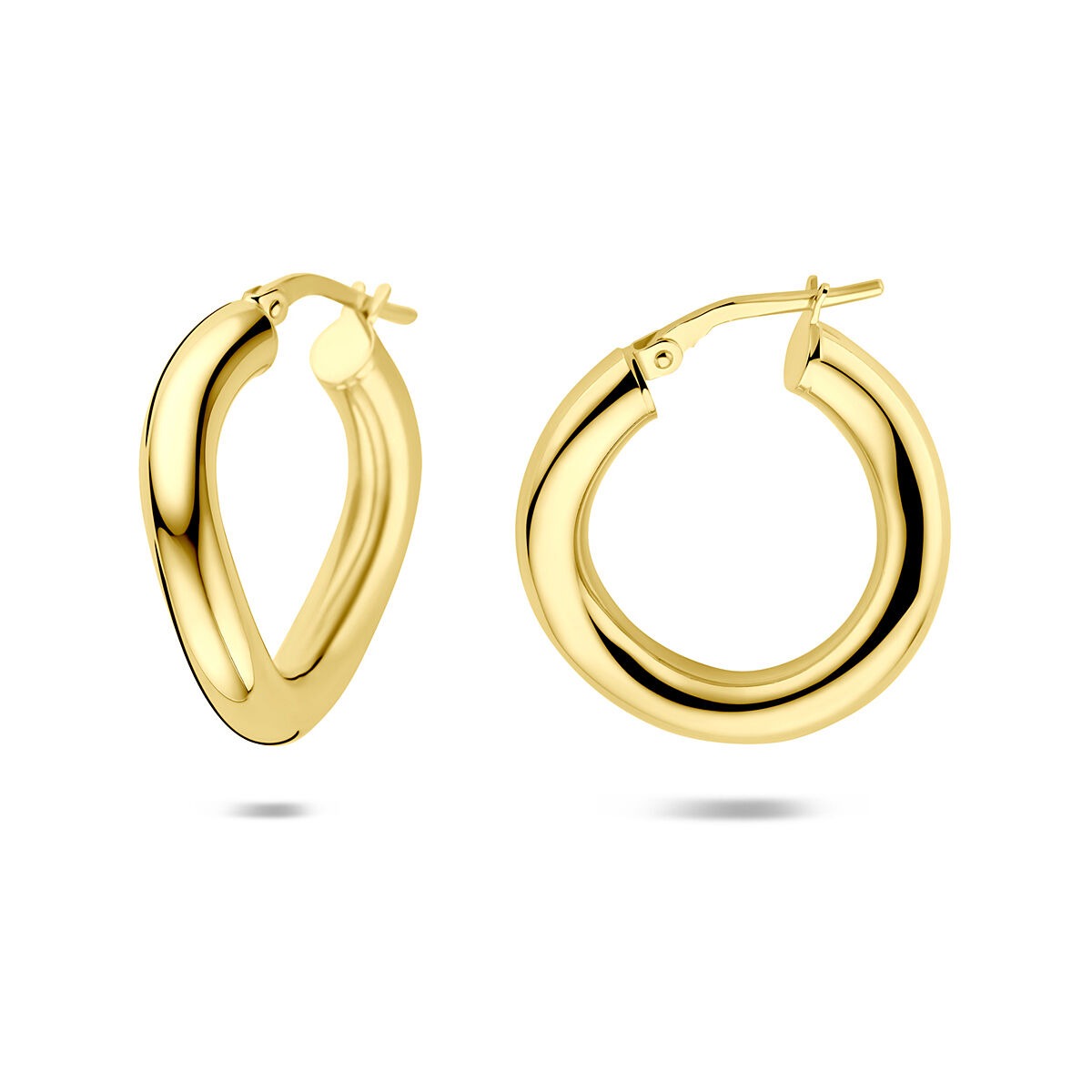 Créoles en argent plaqué or pour femme – 23 mm