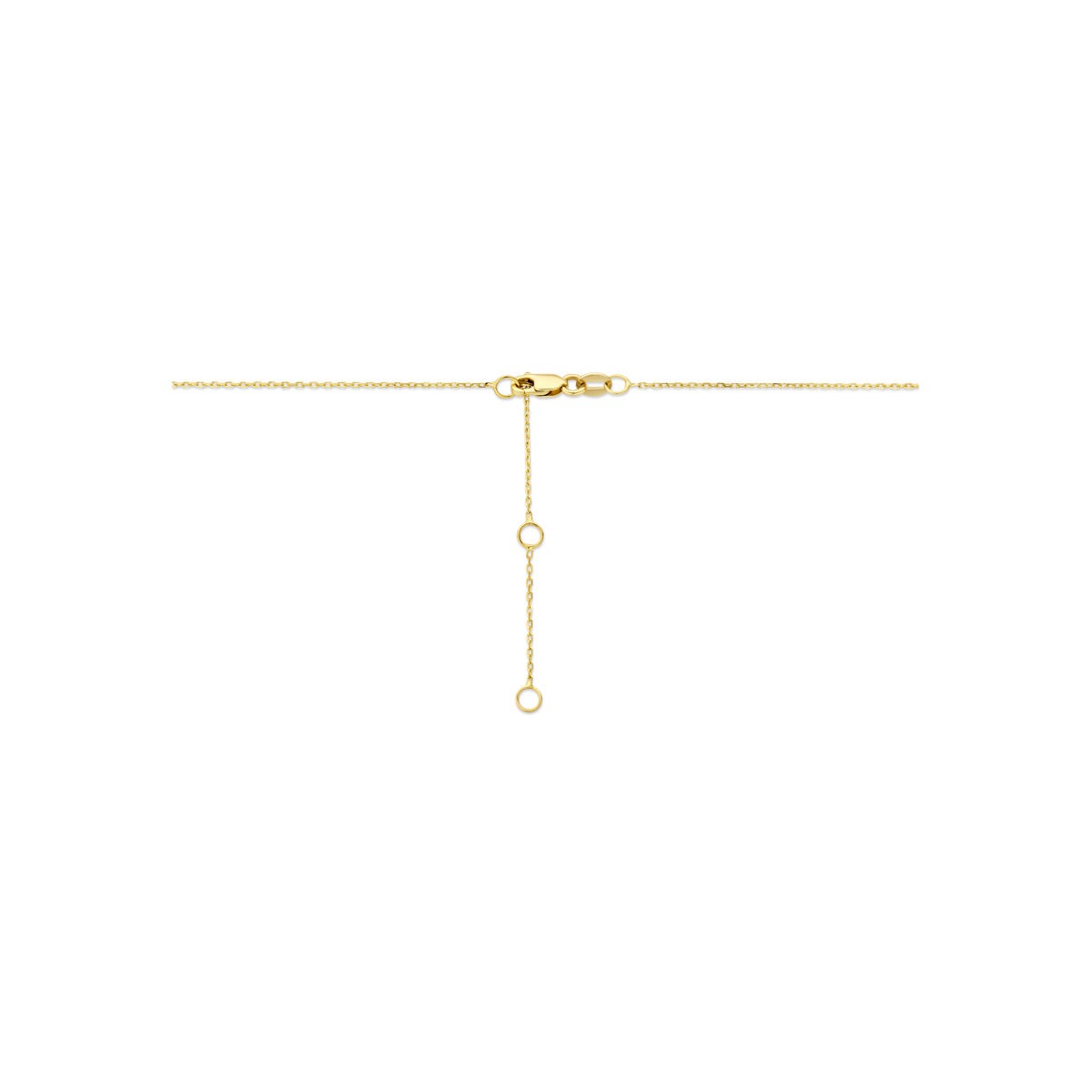 Collier en or jaune 14k avec diamant lab grown en forme de cœur 0.30ct