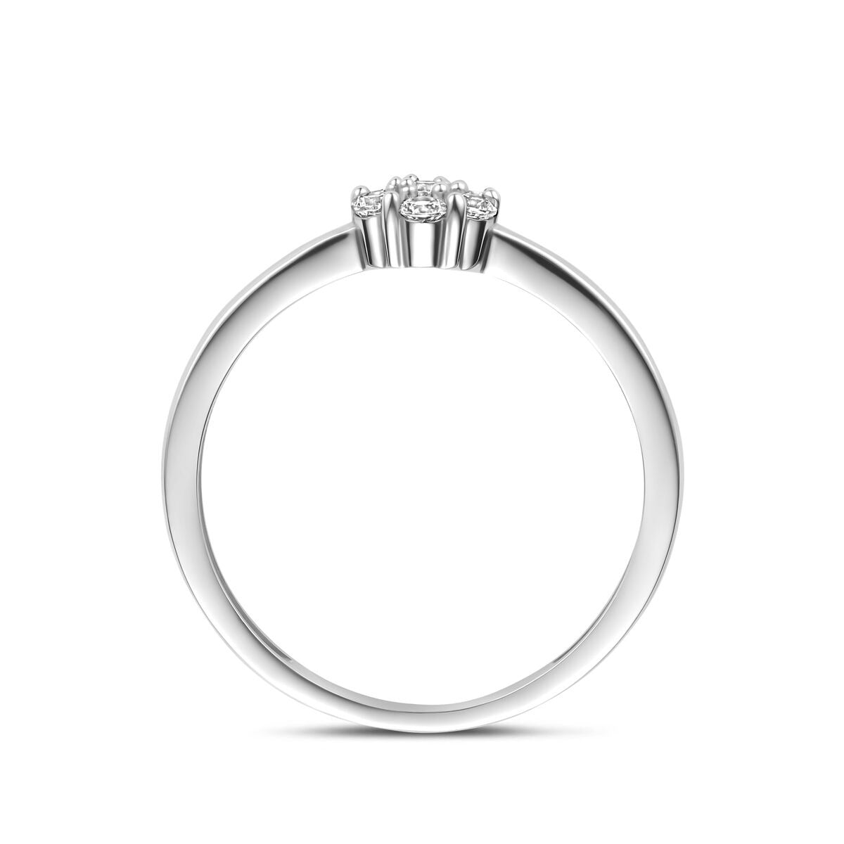 Bague en argent pour femme avec zircone solitaire – 6 mm