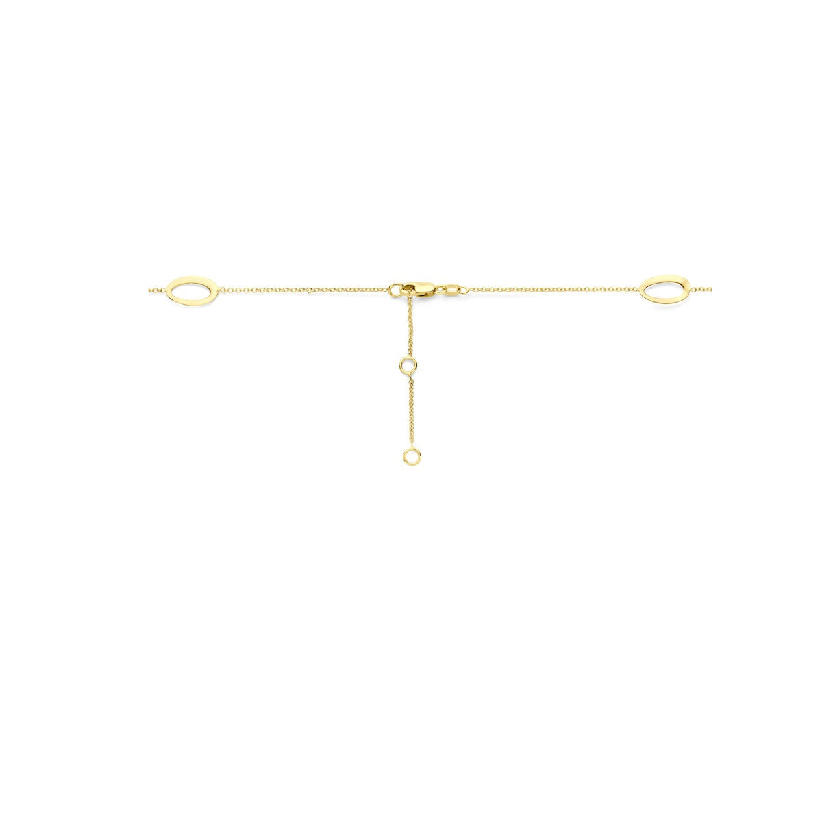 collier en or jaune 14k avec éléments ovales