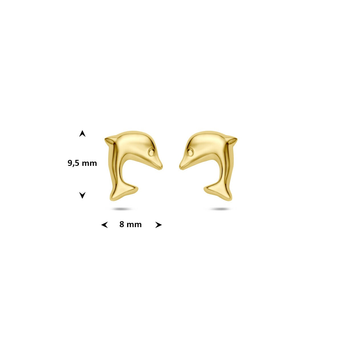 Puces d'oreilles dauphin plaqué argent
