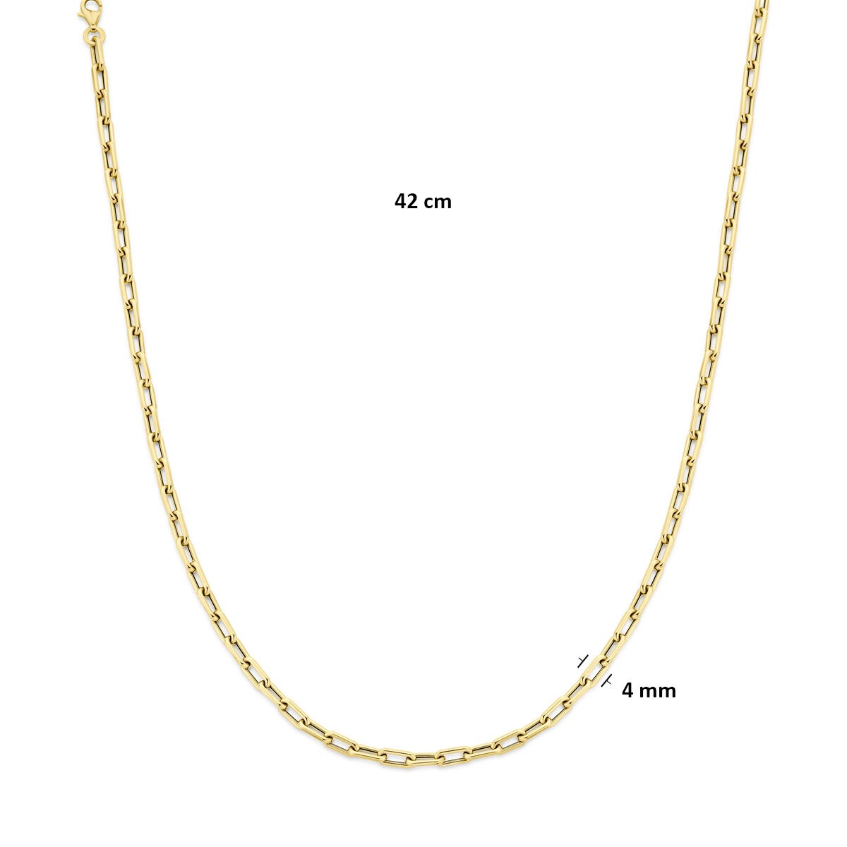 collier en or jaune ancre 14k