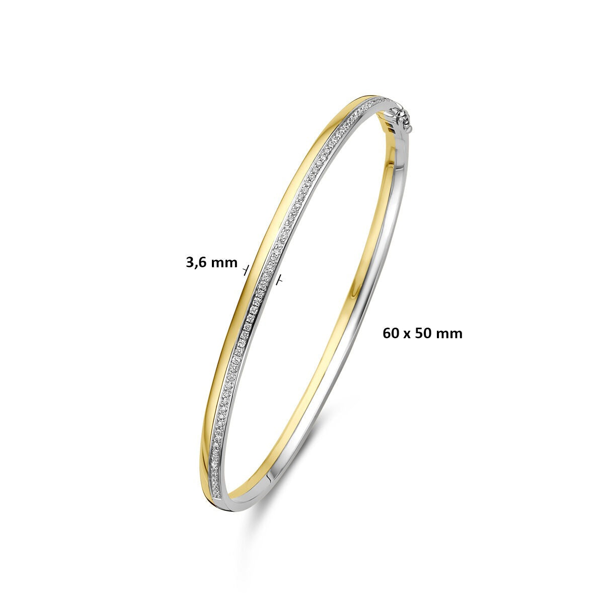 bangle en or bicolore avec diamant