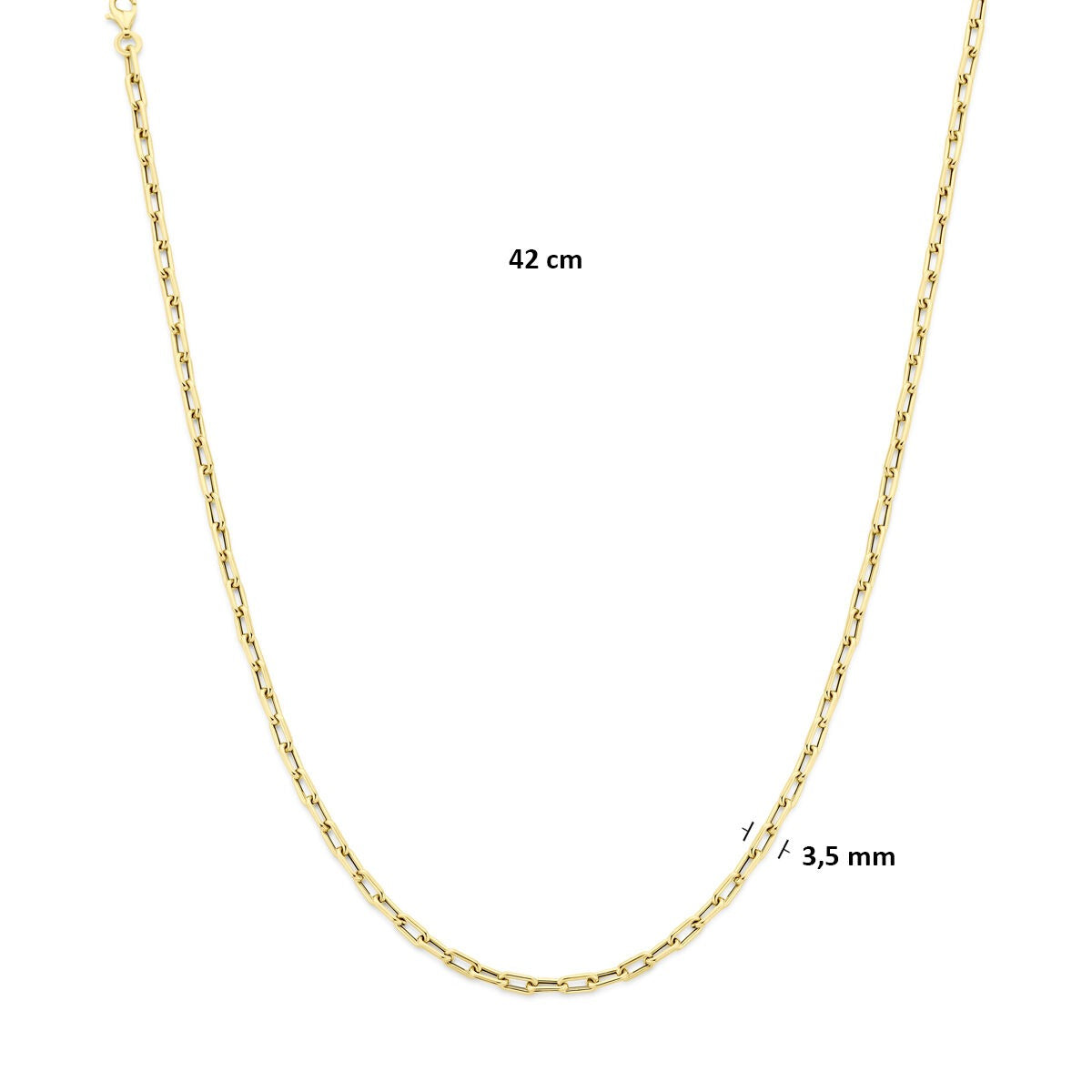collier en or 14k ancre