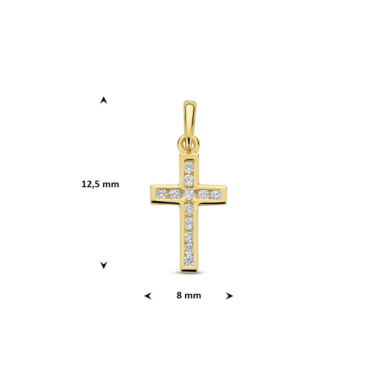 Pendentif en or jaune avec zircone – 14k