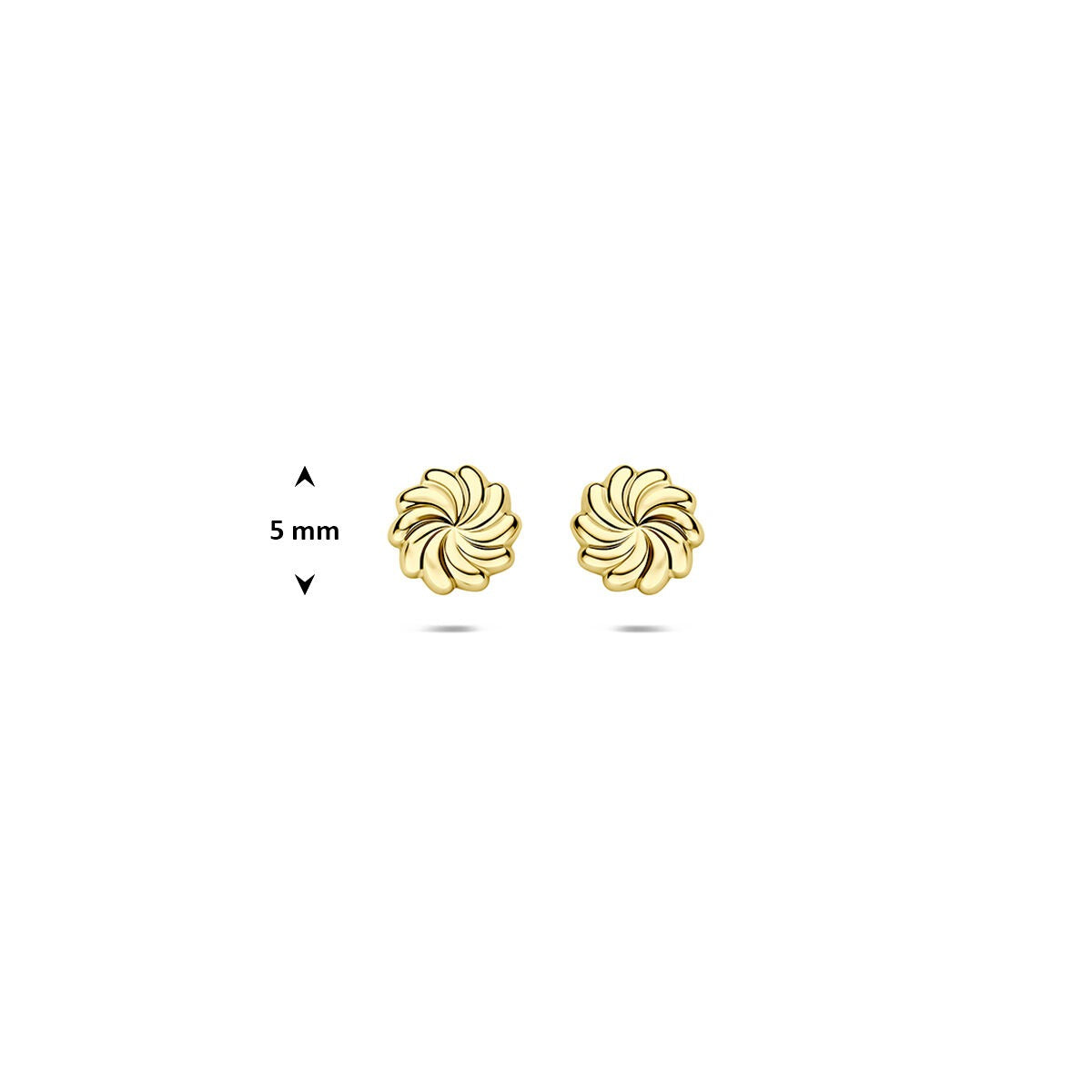 14k Geelgouden gedraaide oorknoppen