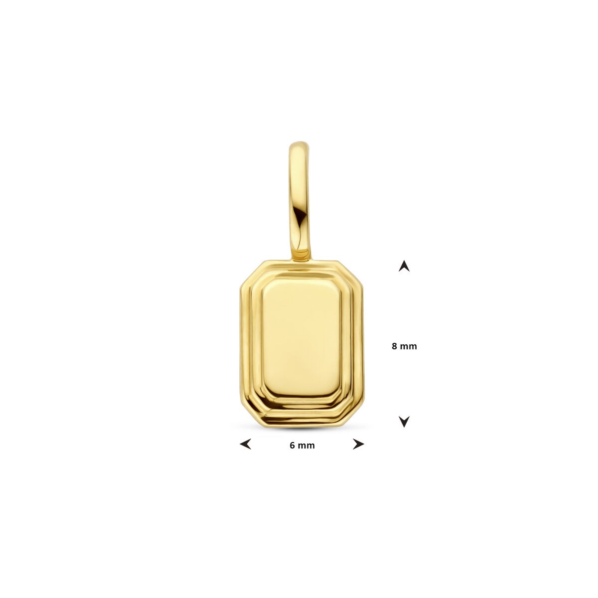 pendentif à graver en or jaune 14k – élégant et personnel en format miniature