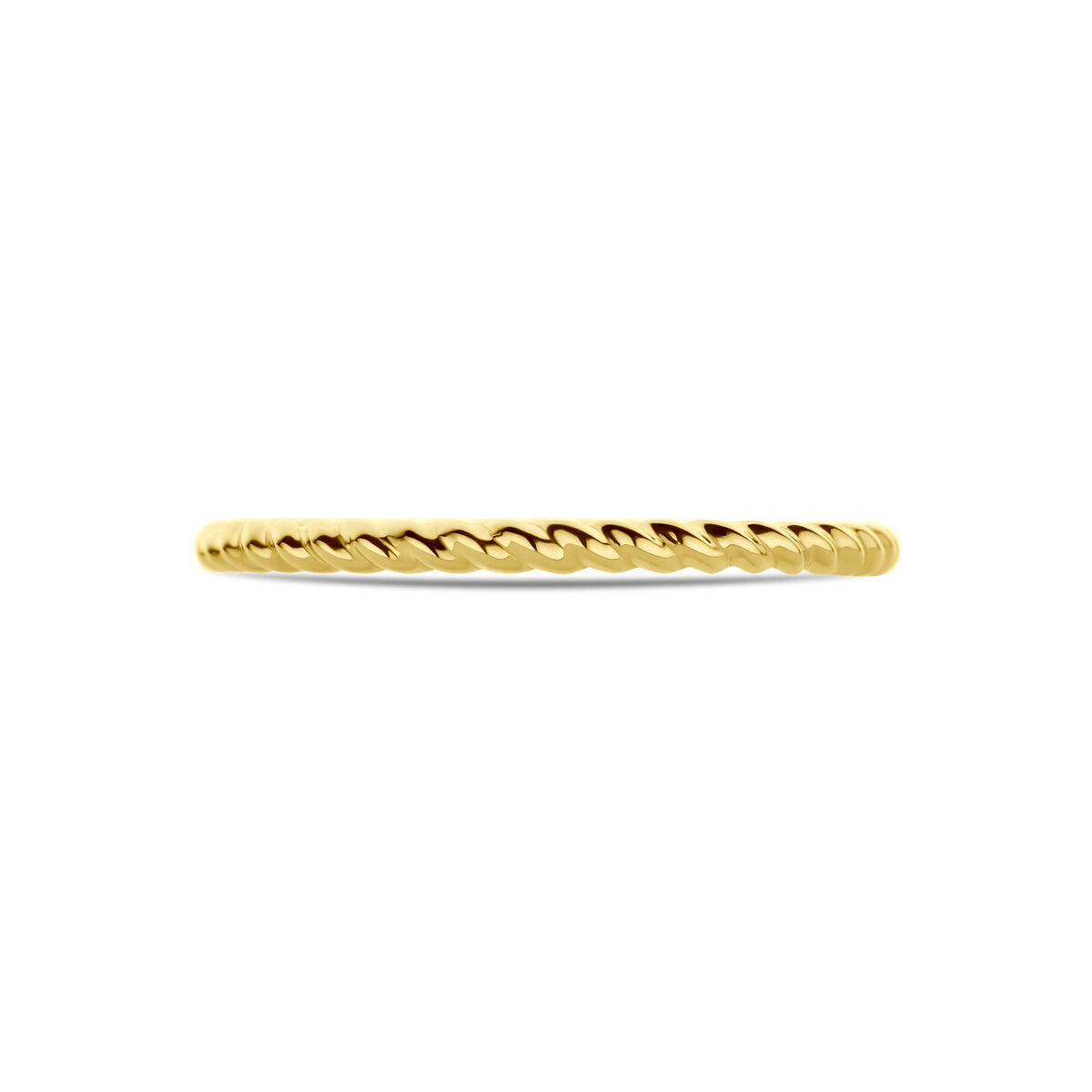 Bague pour femme en or jaune torsadée – 1.5mm