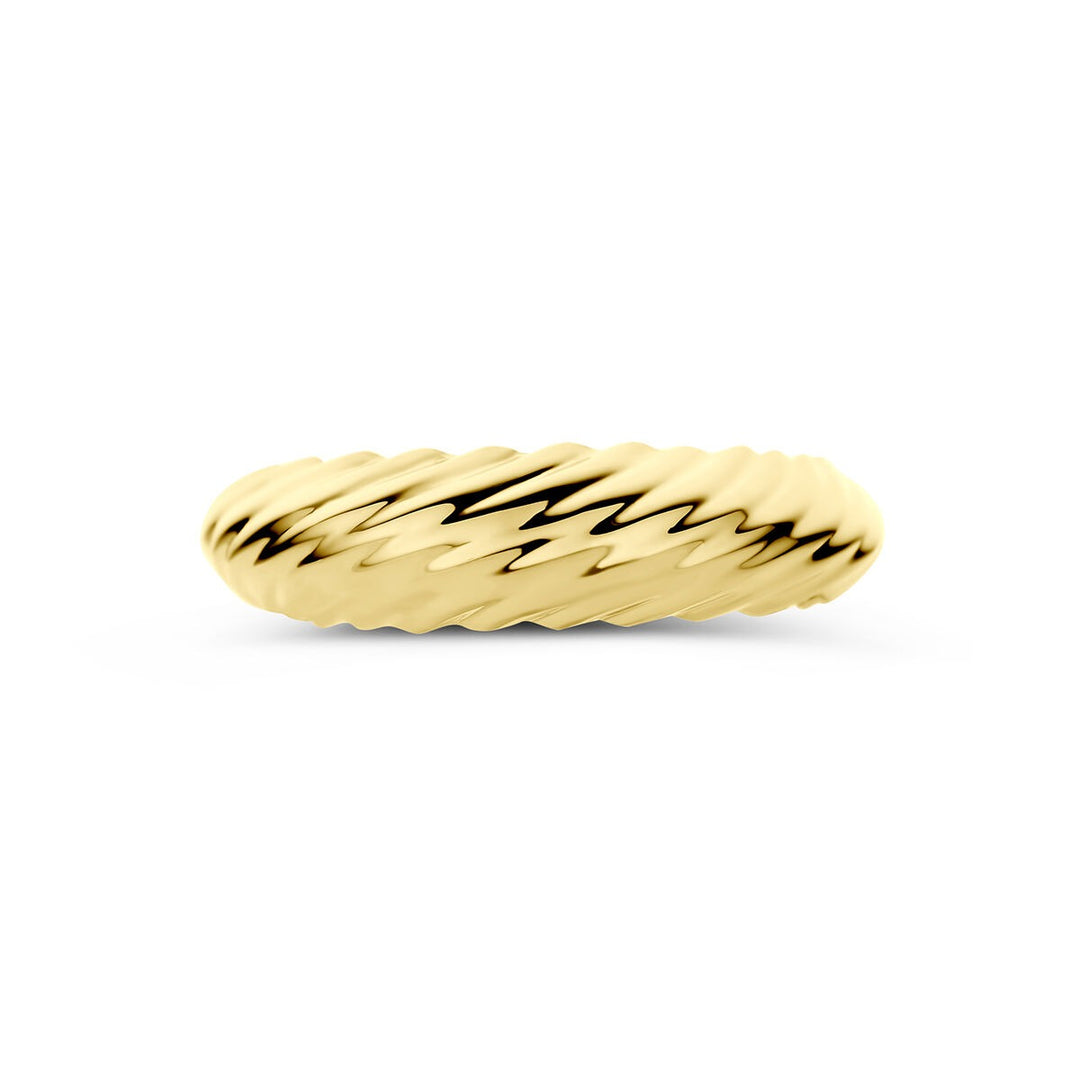 9k Geelgouden gedraaide ring