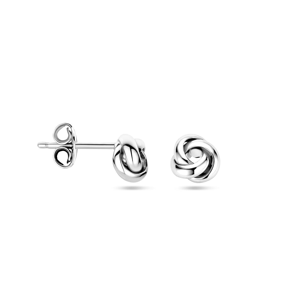 Puces d'oreilles en argent pour femme – rhodiées 6 mm