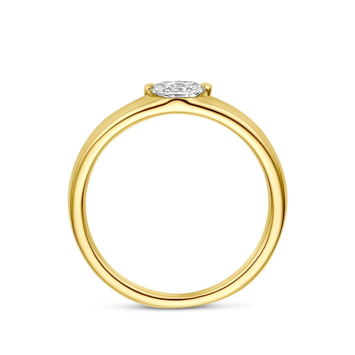 Bague en or jaune 14k avec diamant 0,32 ct solitaire