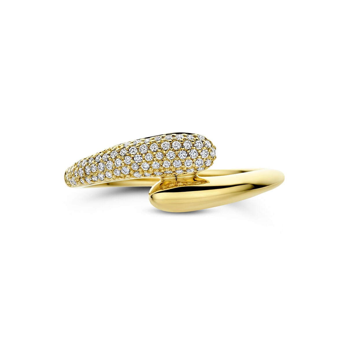 bague en or jaune 14k avec diamant 0.15ct