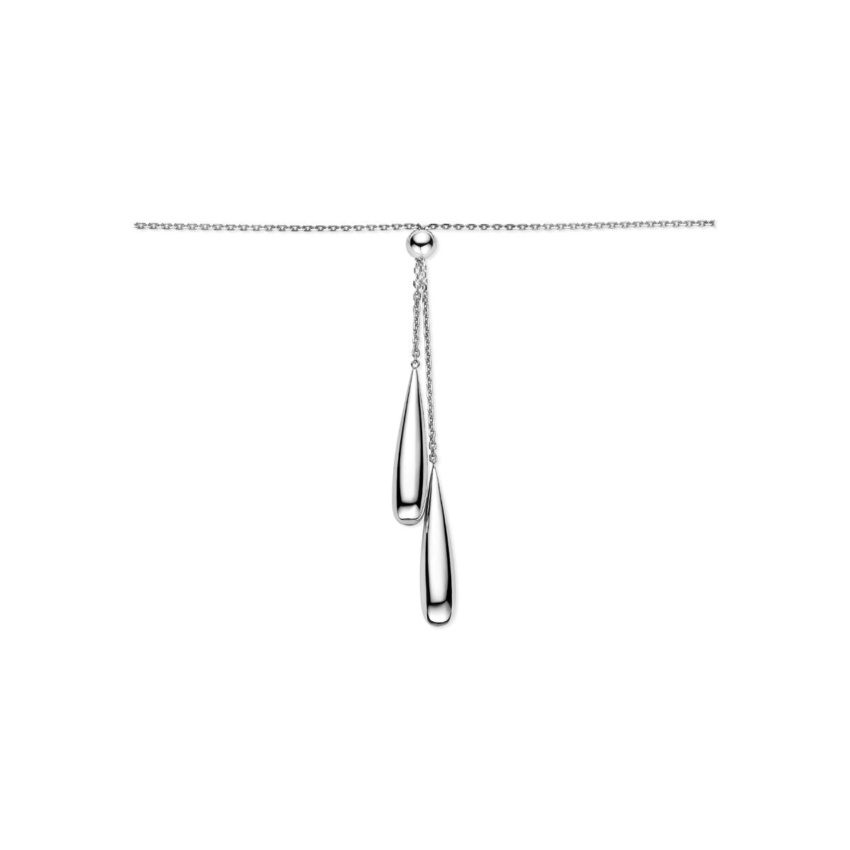 Collier y en argent 925 avec pendentifs en forme de goutte