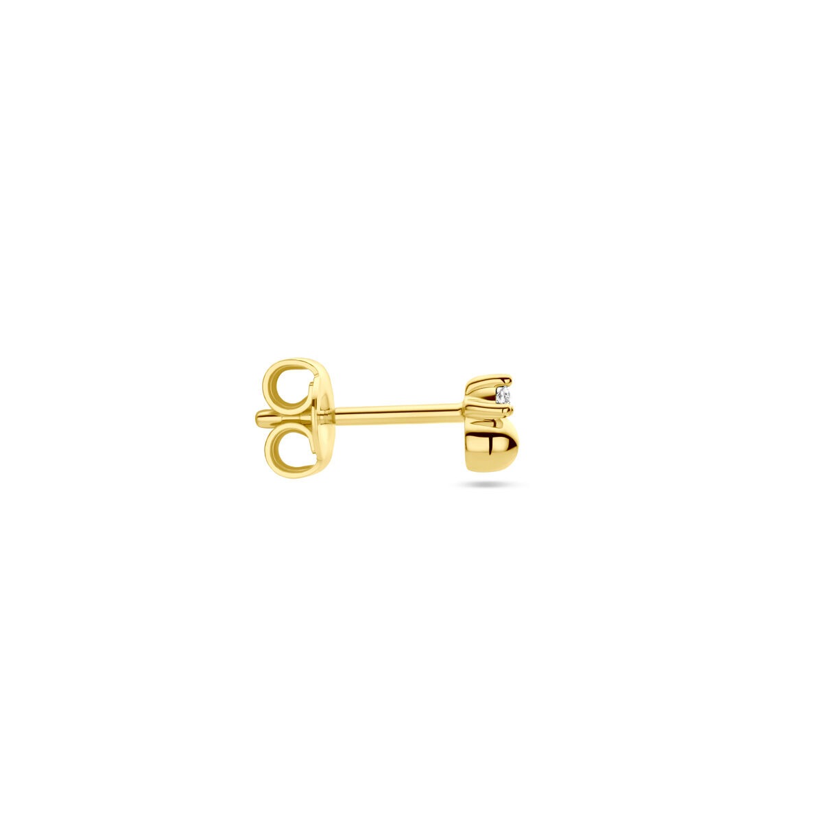 Puces d'oreilles en or jaune 14k avec diamant – vendu à l'unité