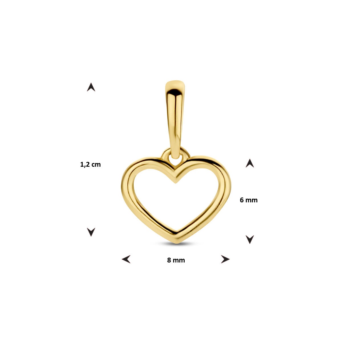 Pendentif en or 9k cœur – Collier avec cœur