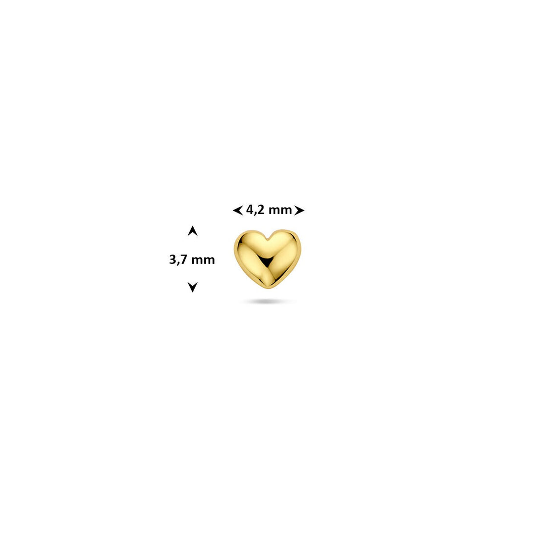 Verguld zilveren flat back piercing strikje – 925 zilver
