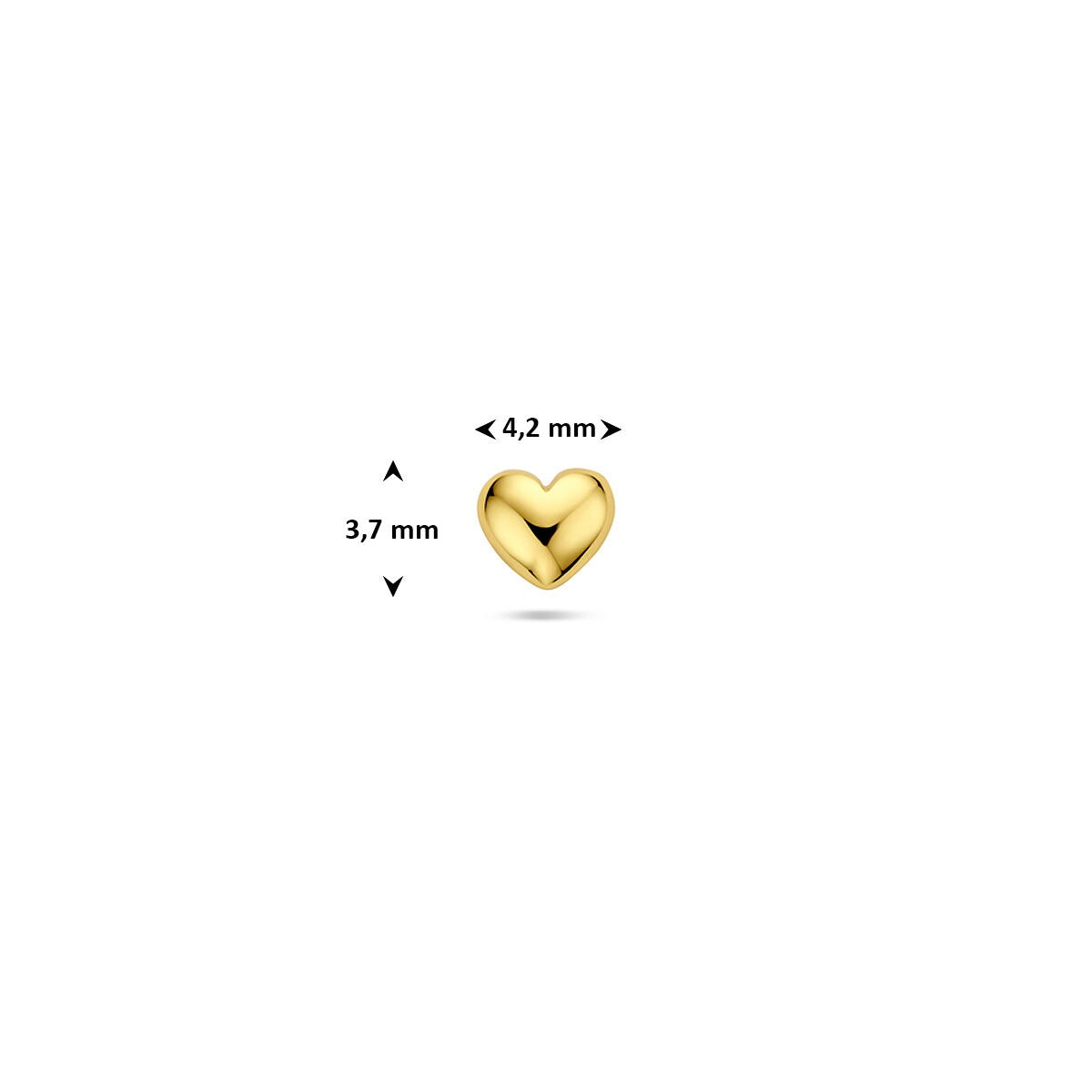 Piercing à dos plat plaqué or en argent – argent 925