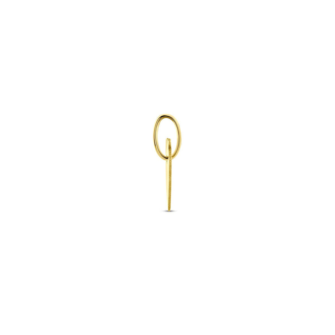 9k Geelgouden graveerhanger met hart