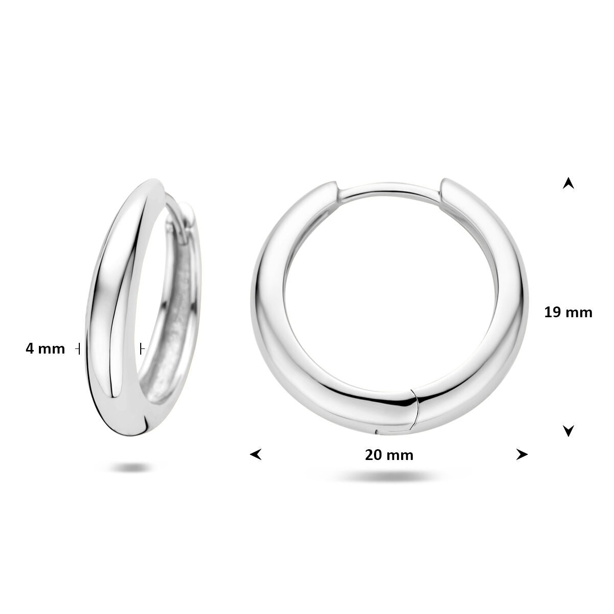 Créoles en argent 925 rhodiées