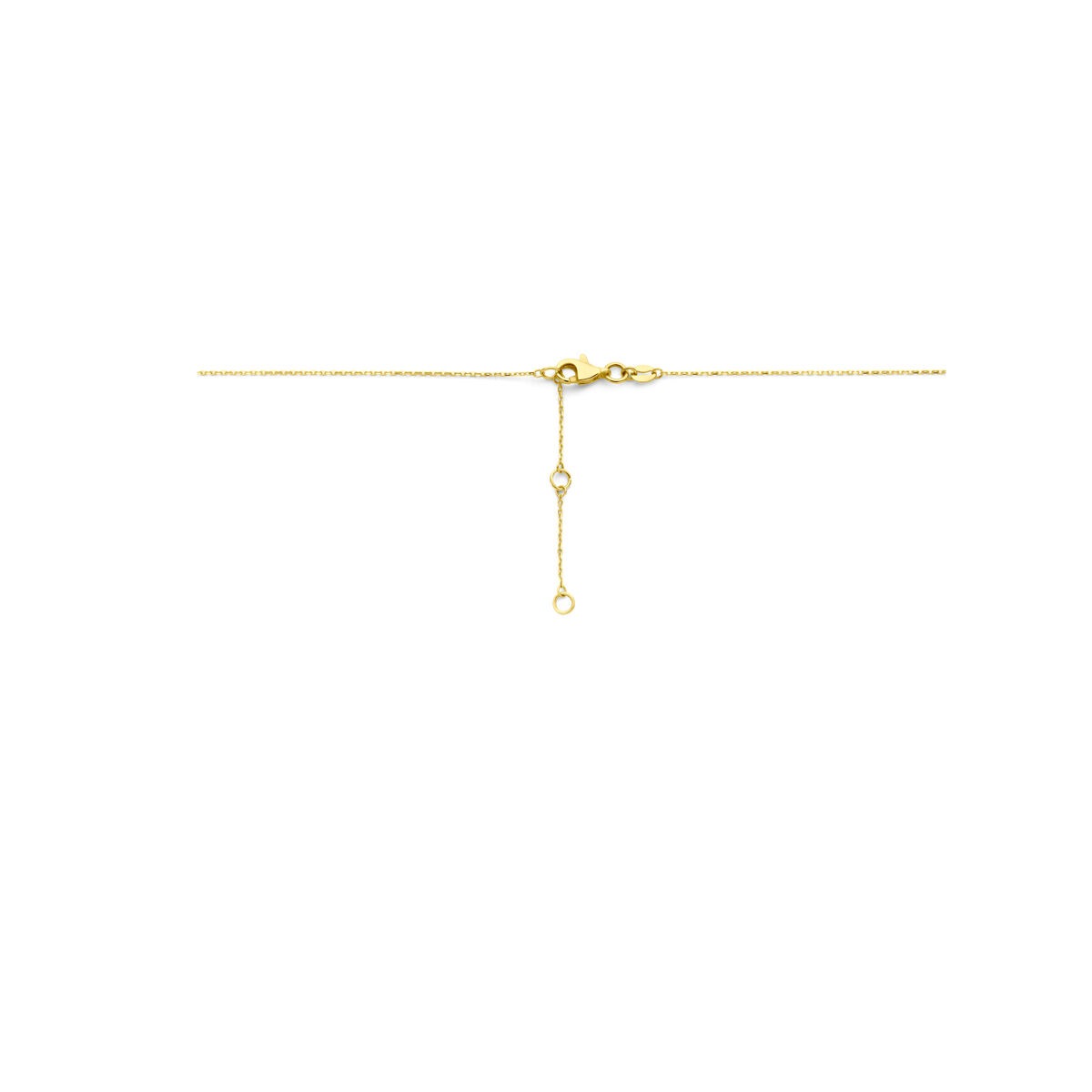 collier pour femme en or 14k avec deux cœurs – 45 cm