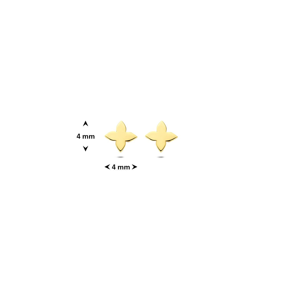 Puces d'oreilles en or jaune 14k