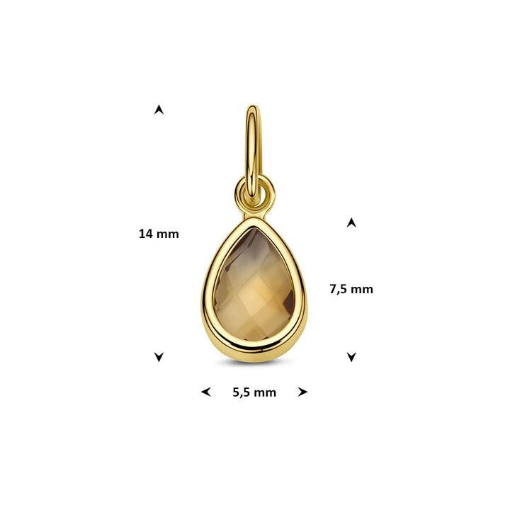 9k Geelgouden hanger met citrien
