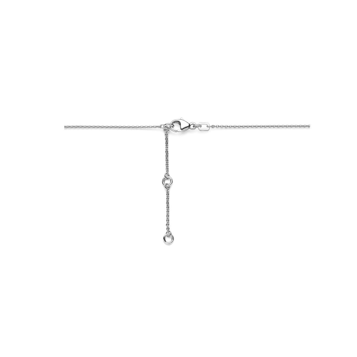 Collier en argent avec croix et zircone – ajustable 41-45 cm