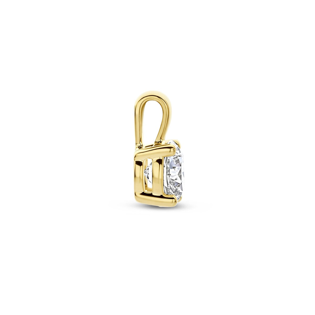 pendentif en or jaune 14k avec diamant cultivé en laboratoire – 0.25 ct taille brillant