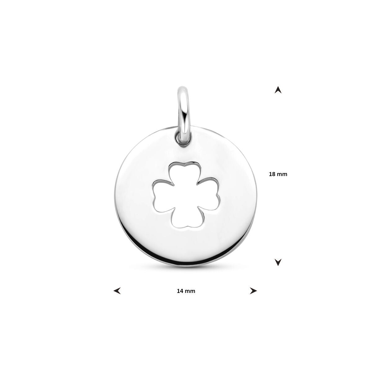 Pendentif rond en argent rhodié à graver 925