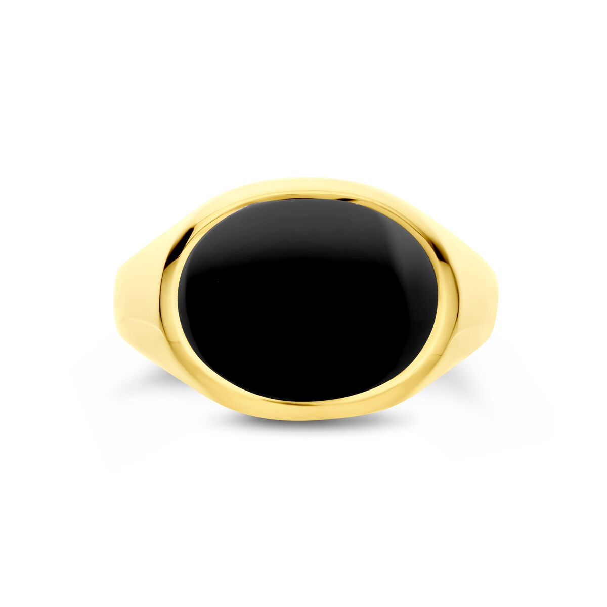 Bague en or jaune 14k avec onyx