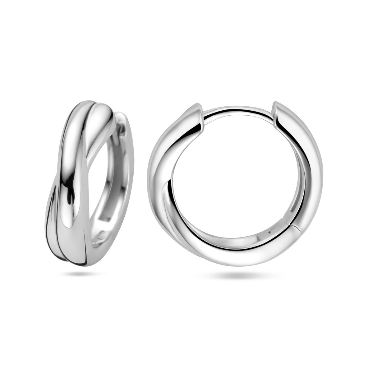 Créoles rhodiées en argent 925 – 13.5 mm