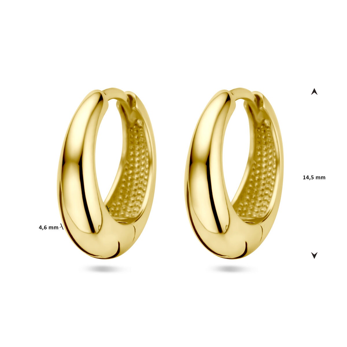 créoles en or 14k pour femme – 14.5 mm