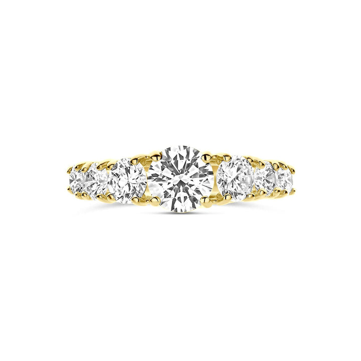 14k Geelgouden ring met lab grown diamant