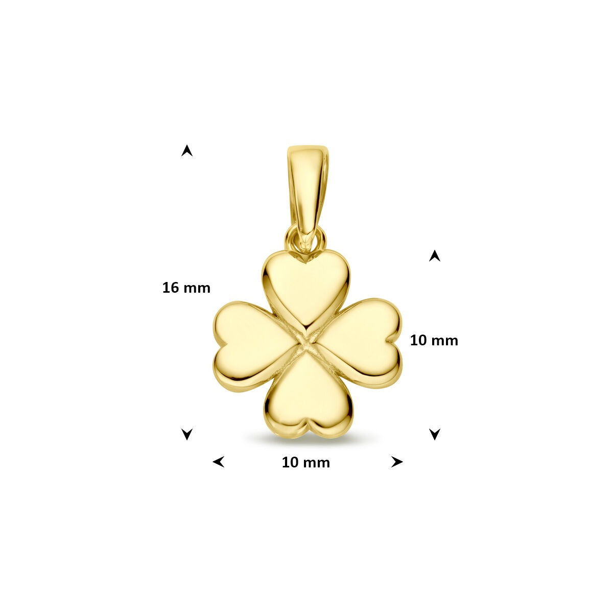 pendentif trèfle en or jaune – porte-bonheur en or
