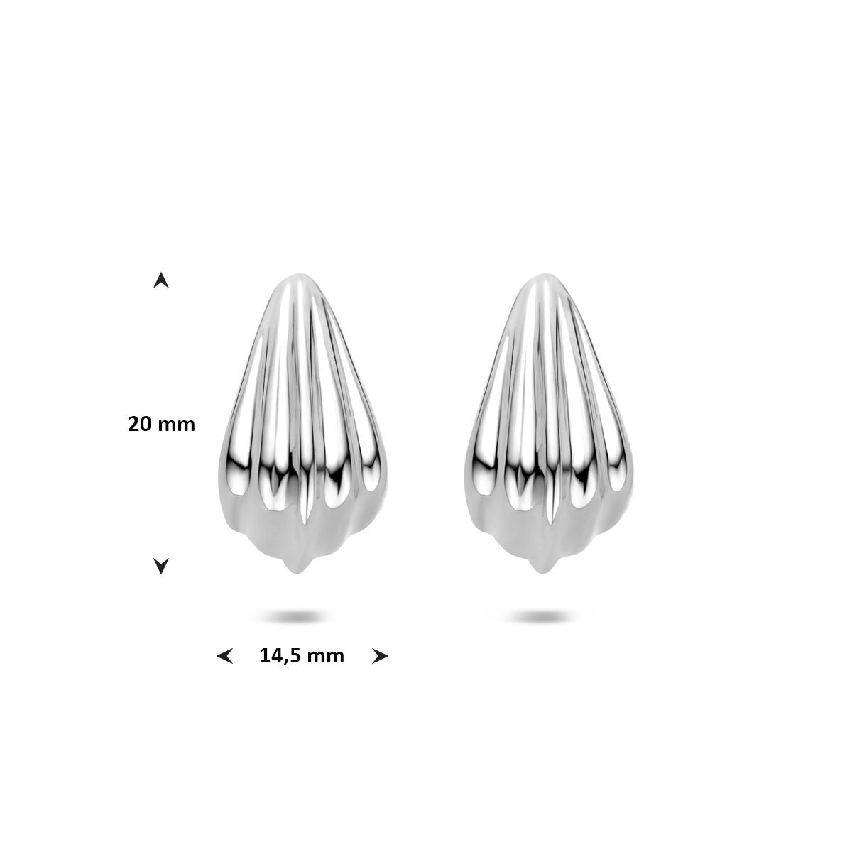 Boucles d'oreilles en argent – rhodié argent 925