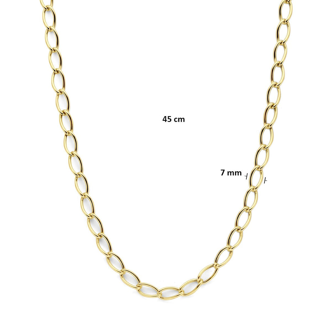 14k geelgouden anker collier dames