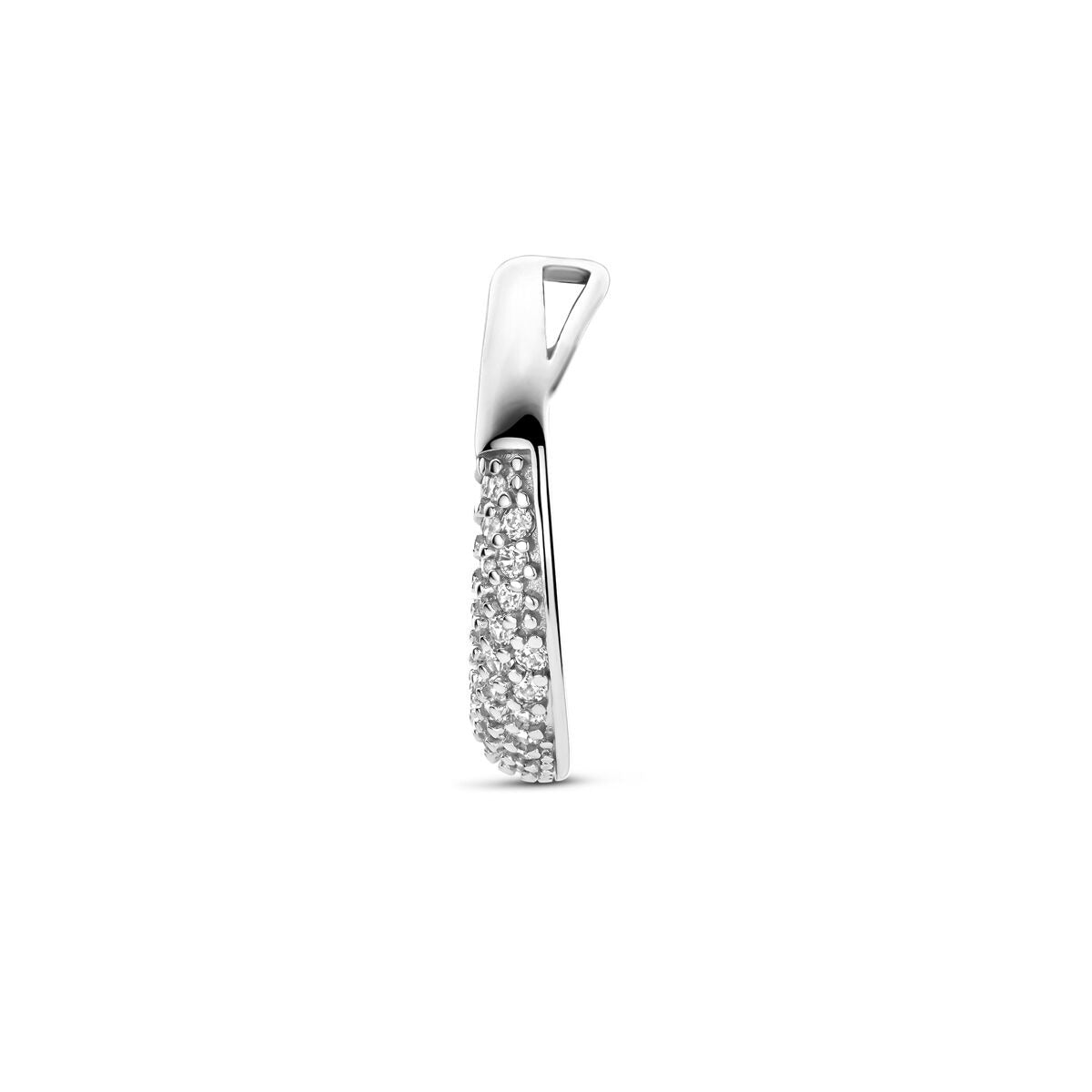 Pendentif en argent avec zircone pavé – rhodié argent 925