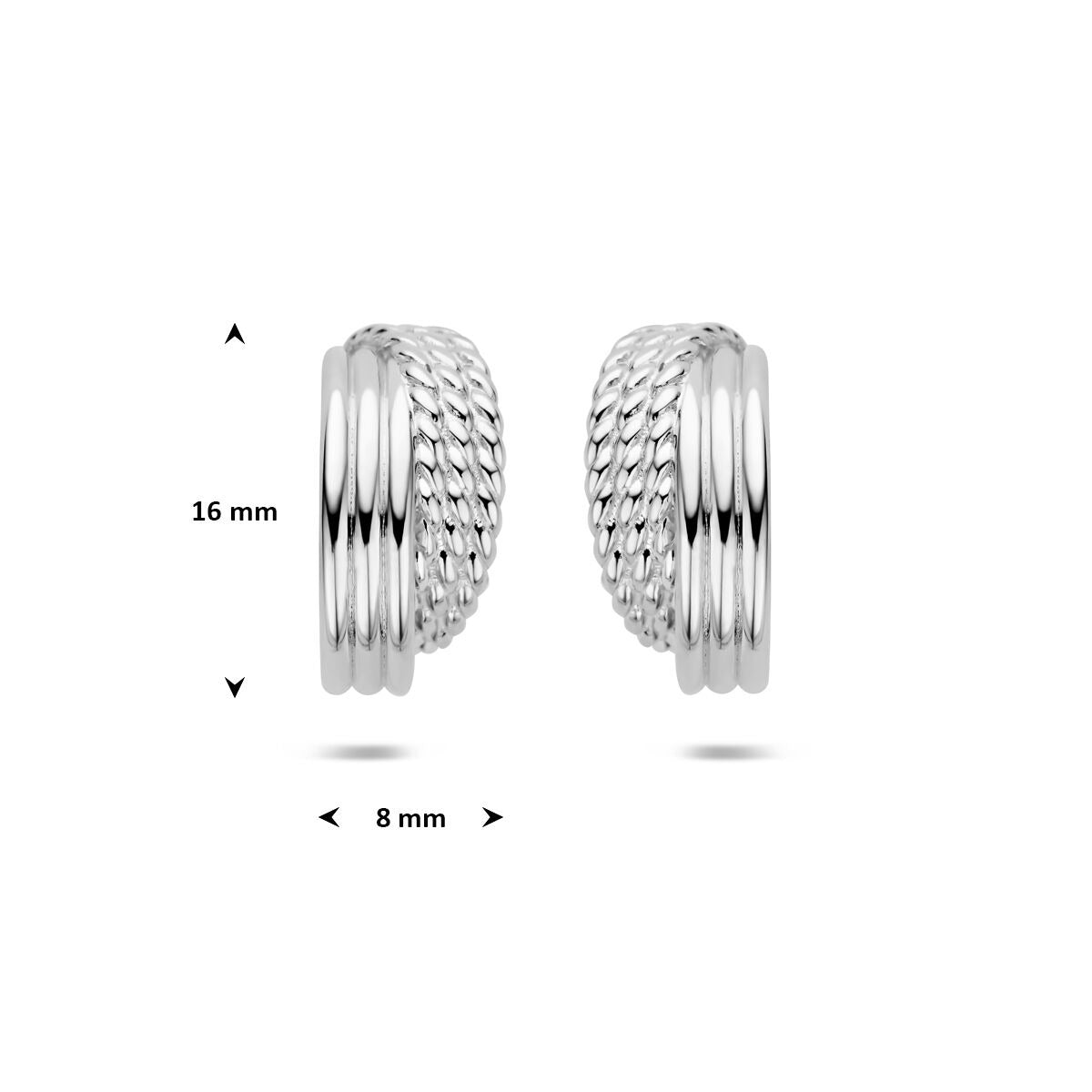 Boucles d'oreilles en argent rhodié